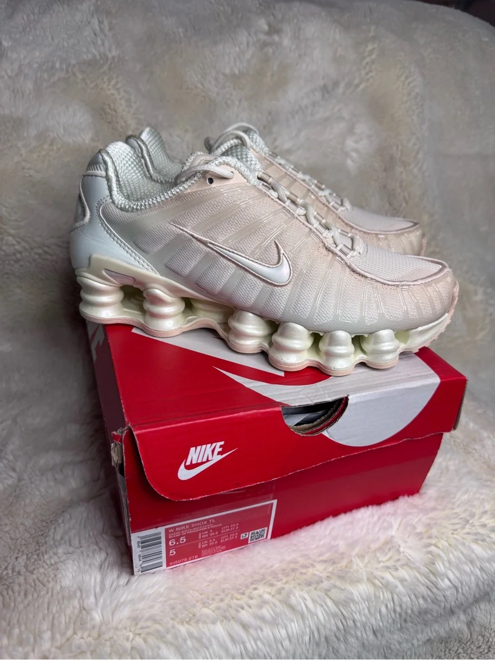 Nike Women's Shox TL Sneakers in Pearl White